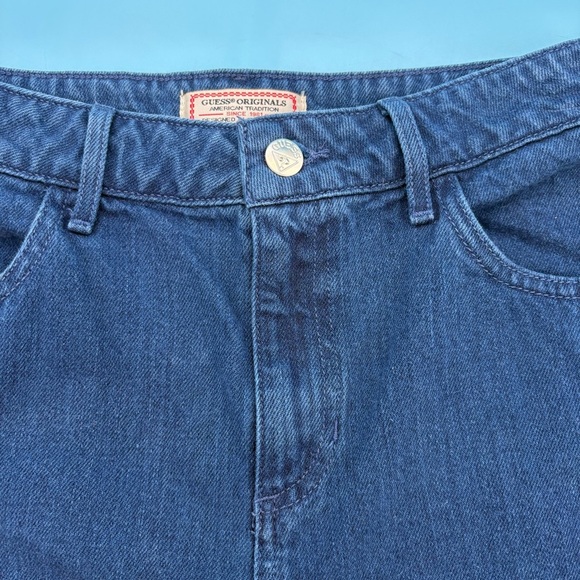 Guess Vintage Blue Jean Shorts Classic Style Size 29 - Picture 3 of 8